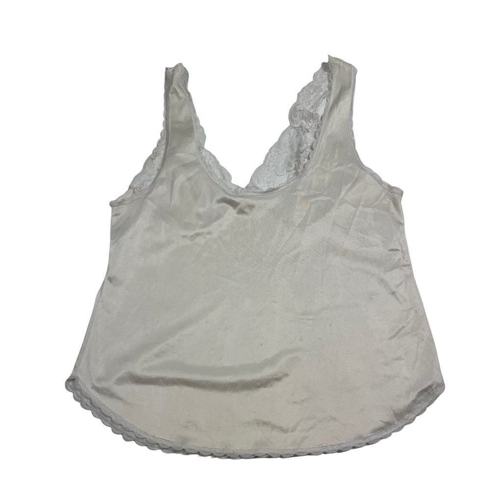 Ashley Taylor Large Camisole Vintage Ivory Lace Flower Cami.